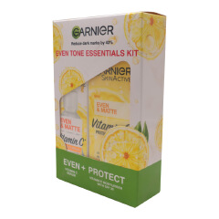 【Discounted】Garnier even tone essentials kit- Vitamin C Serum 30ml & Even & Matte Vitamin  Spf30 -50ml