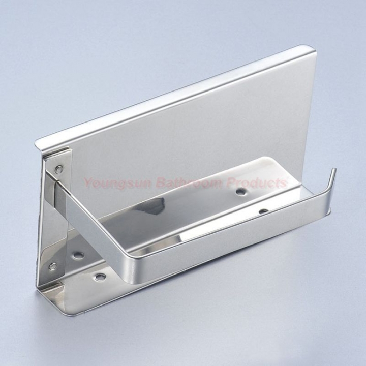 Multi-functional 304 Stainless Steel Toilet Paper Holder with Mobile Phone Shelf