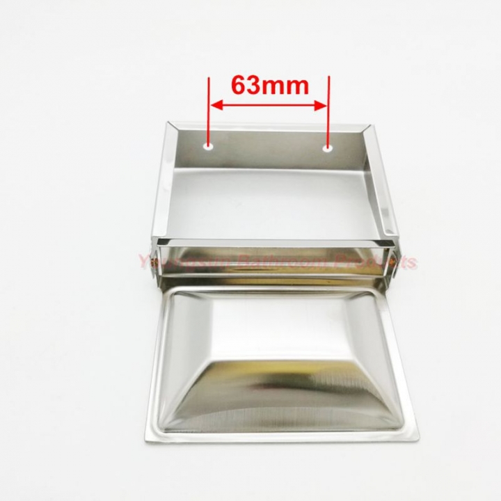 Wall Mounted Stainless Steel Flexible Toilet Soap Box Soap Container Soap Dish / Ashtray