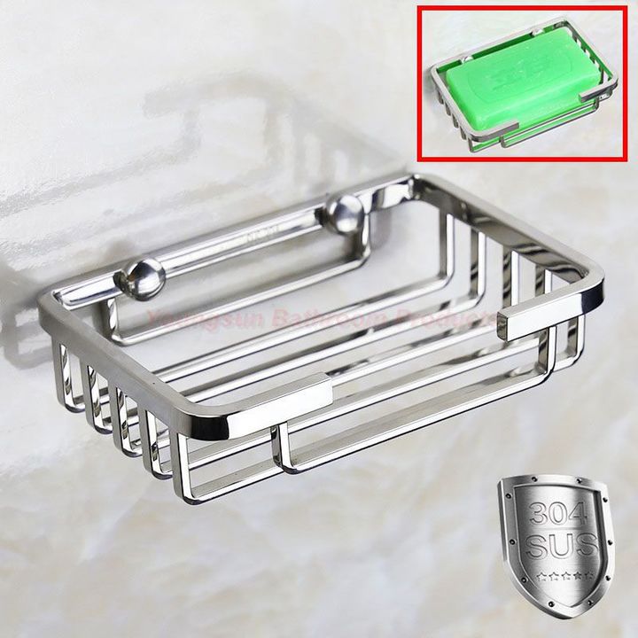 304 Stainless Steel Bathroom Fittings Fancy Soap Basket Soap Rack Shower Tray Shower Caddy