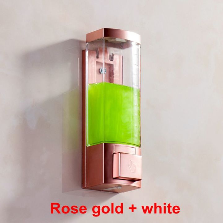 Luxury 250ml Rose Gold Color ABS Plastic Single Hand Washing Liquid Soap Dispenser Shampoo Dispenser