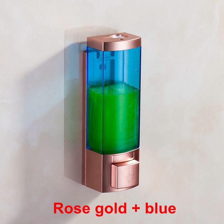 Luxury 250ml Rose Gold Color ABS Plastic Single Hand Washing Liquid Soap Dispenser Shampoo Dispenser