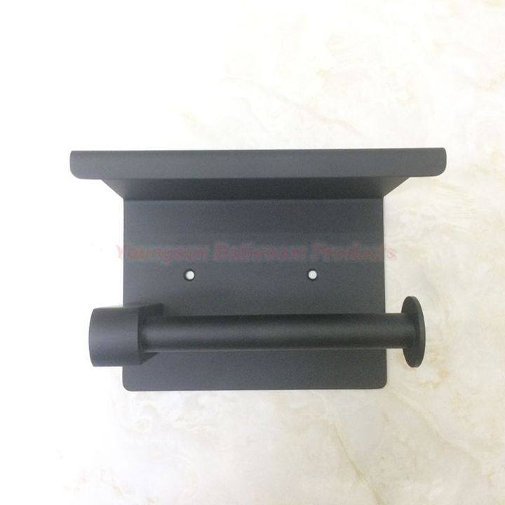 304 Stainless Steel Toilet Tissue Dispenser Toilet Paper Holder with Mobile Phone Shelf