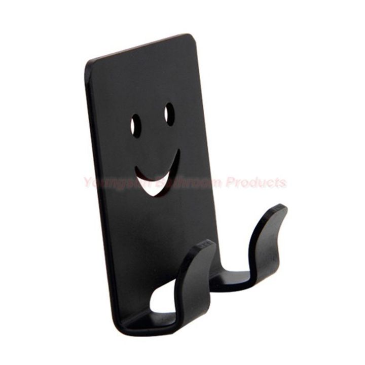 Colorful Aluminum Adhesive NO Drilling Smile Clothes Hook Robe Hook Coat Hook Door Hook Wall Hook