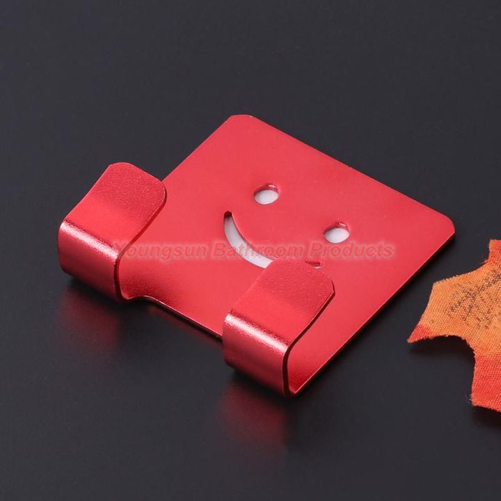 Colorful Aluminum Adhesive NO Drilling Smile Clothes Hook Robe Hook Coat Hook Door Hook Wall Hook