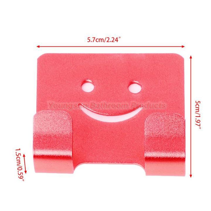 Colorful Aluminum Adhesive NO Drilling Smile Clothes Hook Robe Hook Coat Hook Door Hook Wall Hook