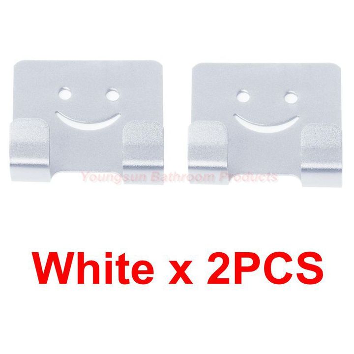 Colorful Aluminum Adhesive NO Drilling Smile Clothes Hook Robe Hook Coat Hook Door Hook Wall Hook