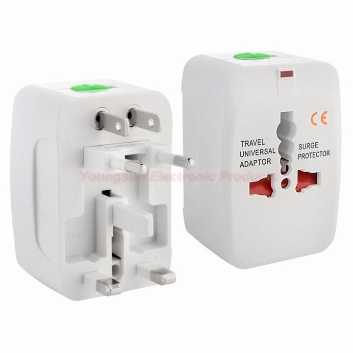 Universal Worldwide Portable All in 1 AC Power UK/US/EU/AU Travel Plug Adapter Power Plug Converter