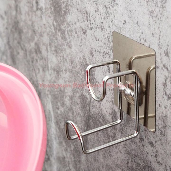 Adhesive Nail-free NO Drilling Bathroom Rack and Shelf Wash Basin Hanger Basin Holder Basin Hook