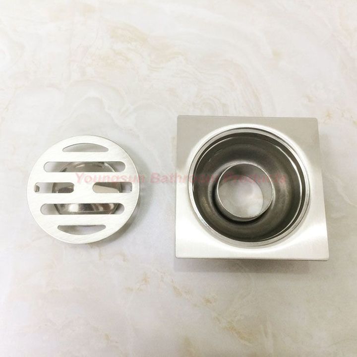 3 by 3 inches 75 x 75mm Small Size Mini Stainless Steel Floor Drain Shower Drain Floor Strainer