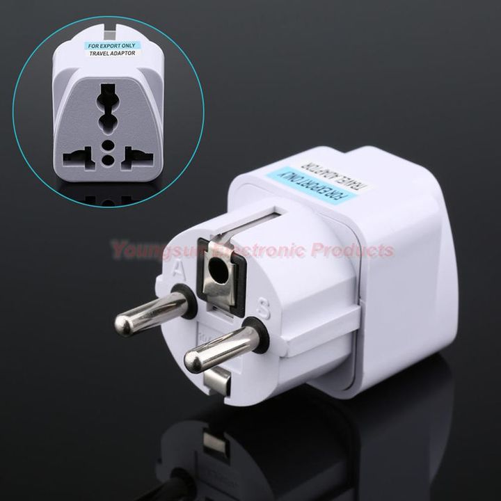 EU Standard Plug Adapter Travel Charger Adapter Converter Power Socket Plug Converter