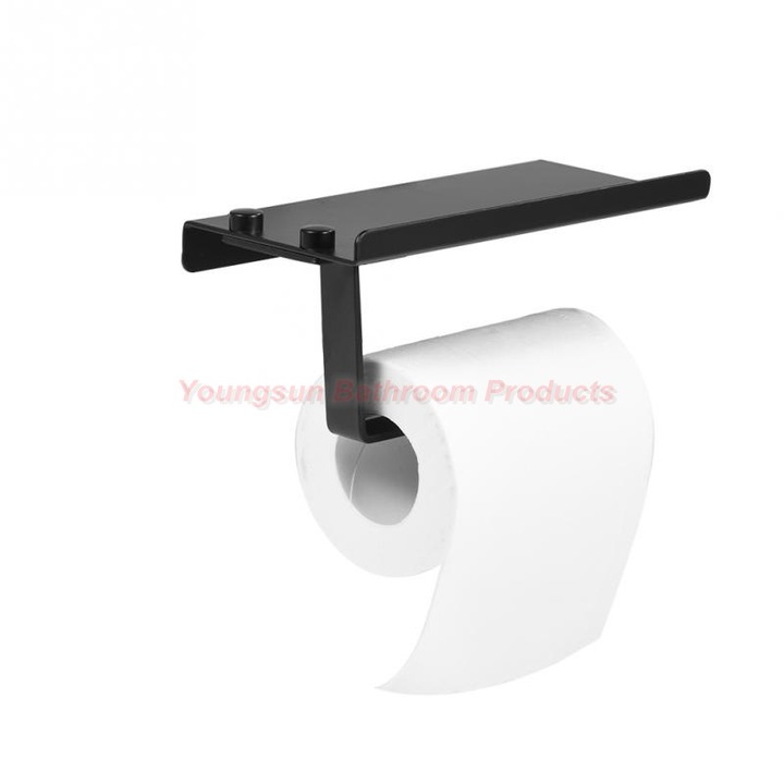 Multi-functional 304 Stainless Steel Toilet Paper Holder with Mobile Phone Shelf