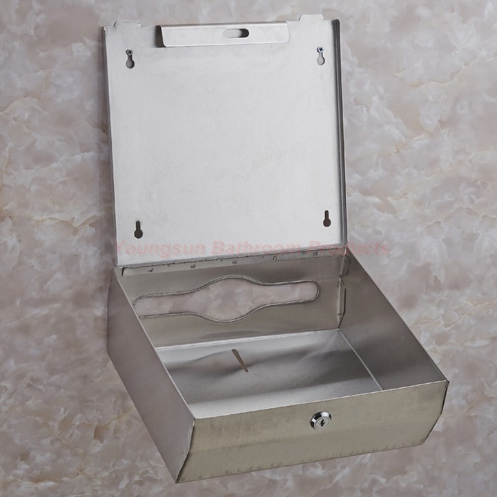 Bathroom Lockable Stainless Steel Hand Paper Towel Dispenser Tissue Paper Towel Holder Napkin Holder