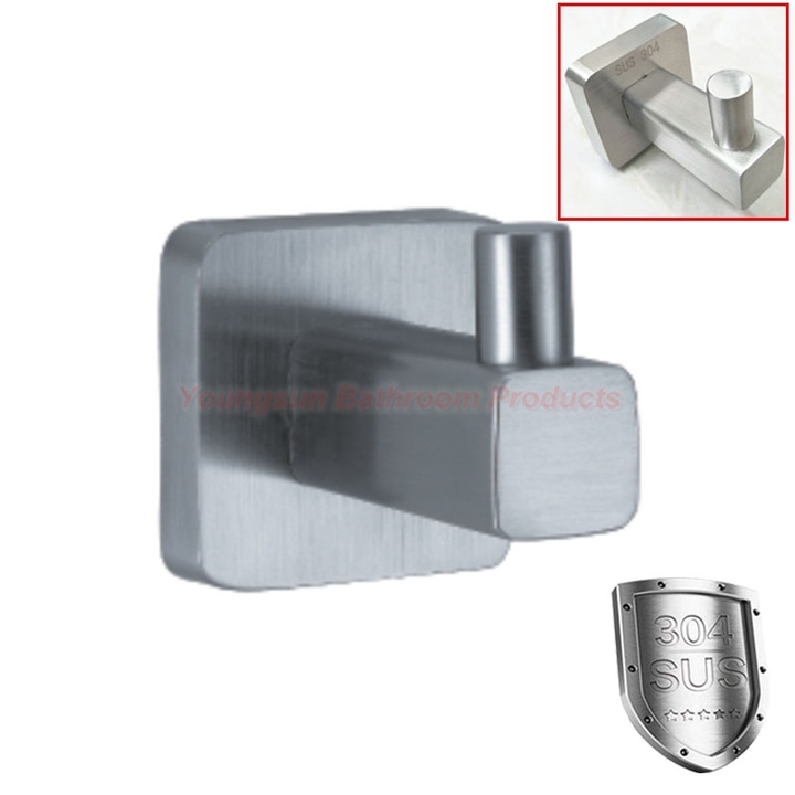 304 Stainless Steel Bathroom Product Single Clothes Hook Coat Hook Hat Hook Robe Hook Clothes Hanger