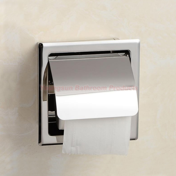 Stainless Steel Recessed / In Wall Toilet Paper Holder Toilet Roll Holder Toilet Tissue Dispenser
