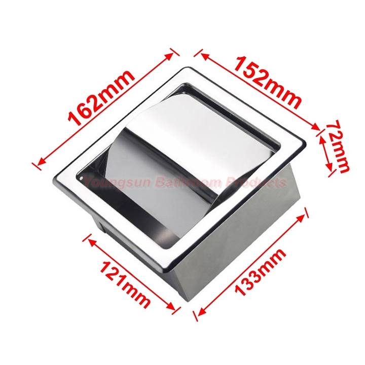 Stainless Steel Recessed / In Wall Toilet Paper Holder Toilet Roll Holder Toilet Tissue Dispenser