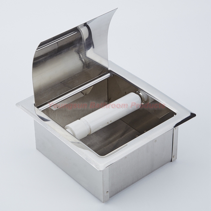 Stainless Steel Recessed / In Wall Toilet Paper Holder Toilet Roll Holder Toilet Tissue Dispenser