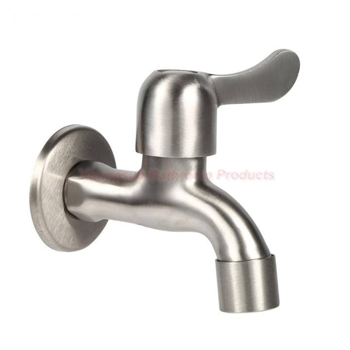 304 Stainless Steel G1/2&apos;&apos; Fast On Drinking Water Tap Bathroom Bibcock SUS304 Wash Basin Faucet