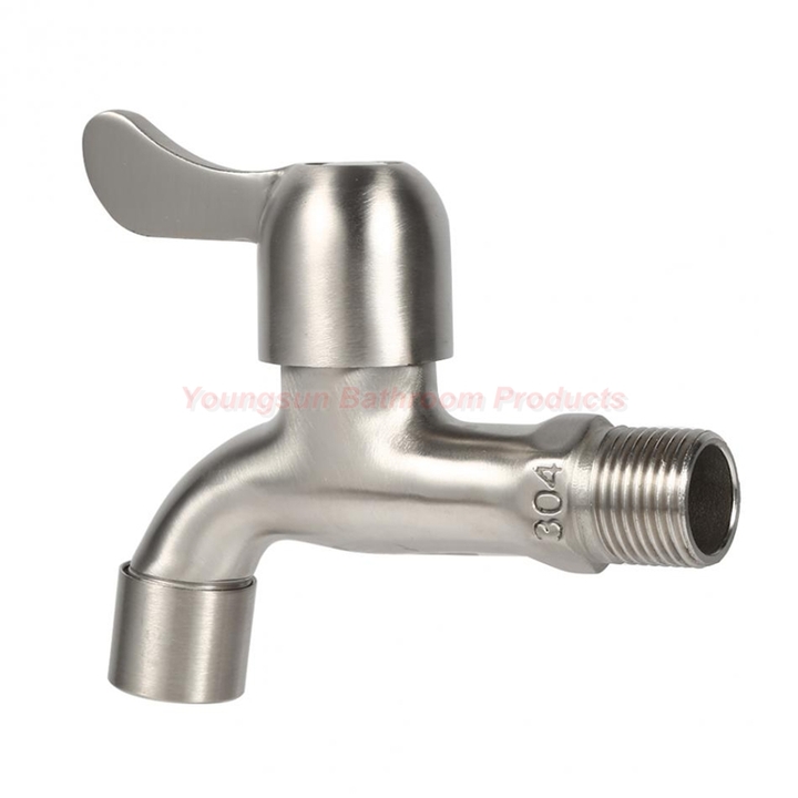 304 Stainless Steel G1/2&apos;&apos; Fast On Drinking Water Tap Bathroom Bibcock SUS304 Wash Basin Faucet