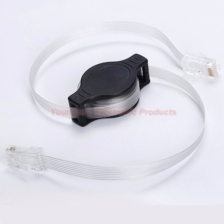1.5m 4.9FT Portable Retractable Ethernet LAN RJ45 Internet Network Cable for Computer Laptop Router