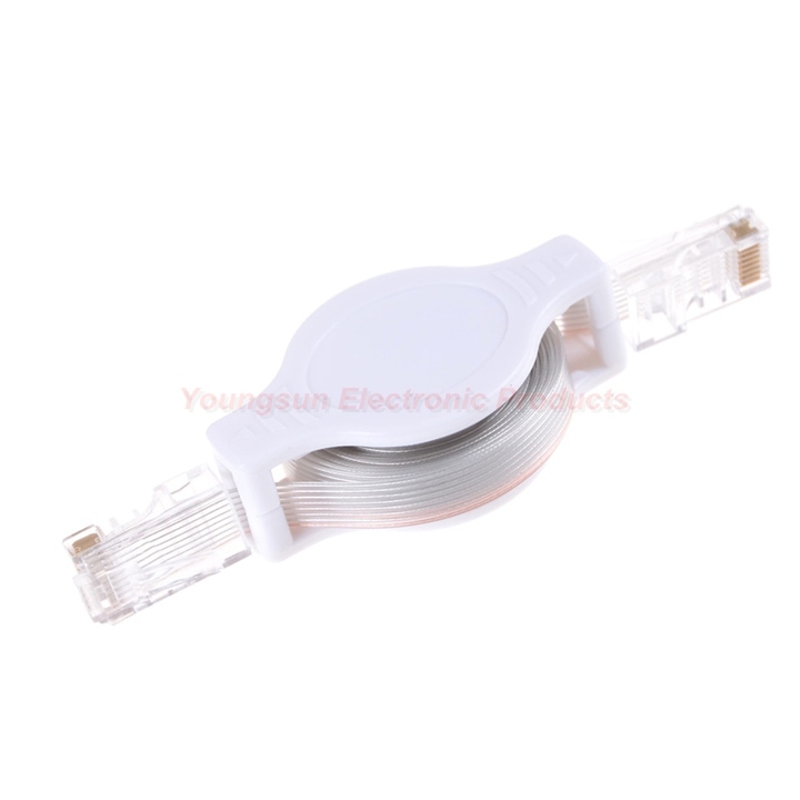 1.5m 4.9FT Portable Retractable Ethernet LAN RJ45 Internet Network Cable for Computer Laptop Router
