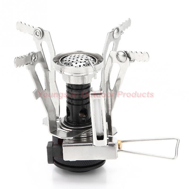 3000W Mini Outdoor Gas Stove Lightweight Pocket Outdoor Cooking Burner Folding Camping Gas Stove