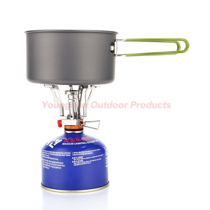 3000W Mini Outdoor Gas Stove Lightweight Pocket Outdoor Cooking Burner Folding Camping Gas Stove