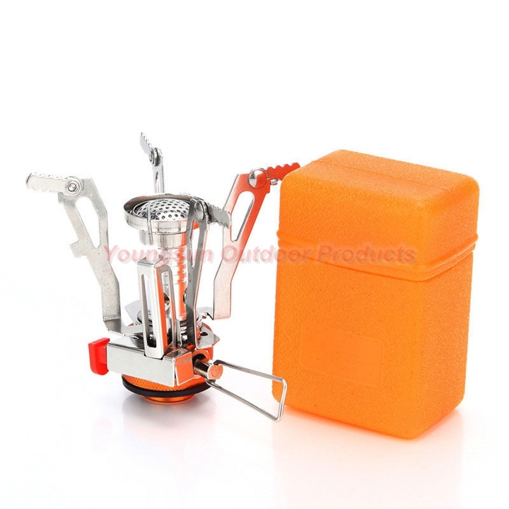 3000W Mini Outdoor Gas Stove Lightweight Pocket Outdoor Cooking Burner Folding Camping Gas Stove