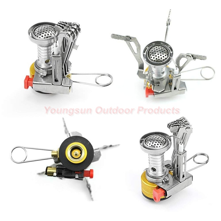 3000W Mini Outdoor Gas Stove Lightweight Pocket Outdoor Cooking Burner Folding Camping Gas Stove