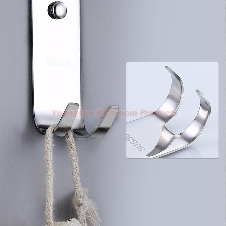 304 Stainless Steel Bathroom Rotating Towel Bar Towel Rack Washroom Folding Towel Rail Towel Rod
