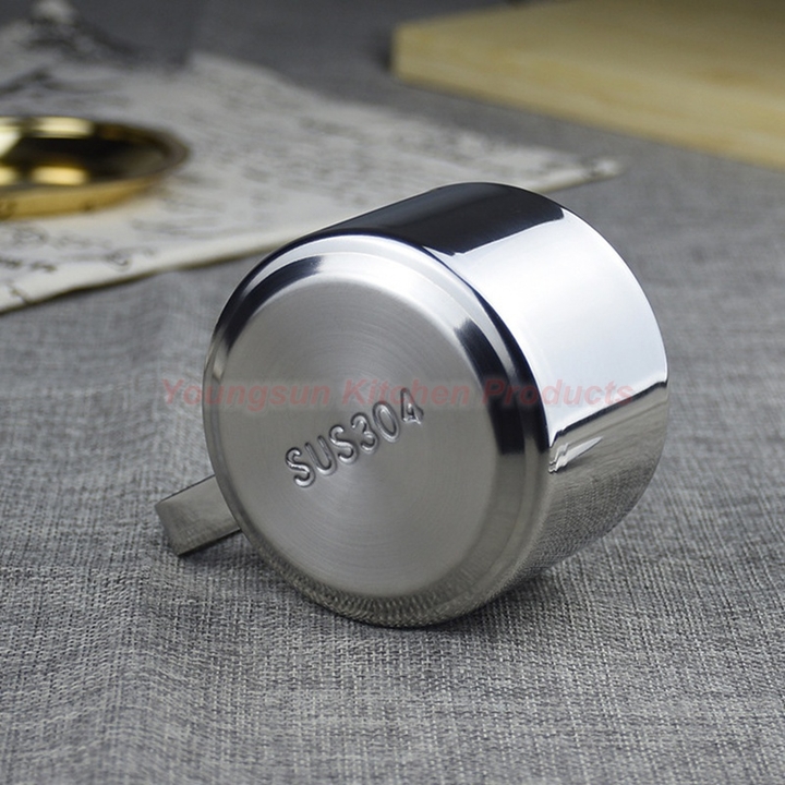 High Quality 304 Stainless Steel Coffee Cup Saucer and Spoon Set SUS304 Double Wall Tea Cup