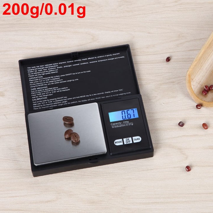 500g/0.1g Digital Pocket Jewelry Scale Mini Precision Electronic Balance Gold Coin Scale LCD