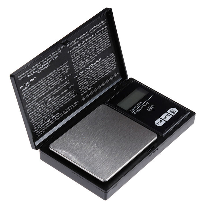 500g/0.1g Digital Pocket Jewelry Scale Mini Precision Electronic Balance Gold Coin Scale LCD