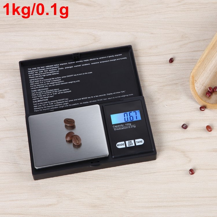 500g/0.1g Digital Pocket Jewelry Scale Mini Precision Electronic Balance Gold Coin Scale LCD