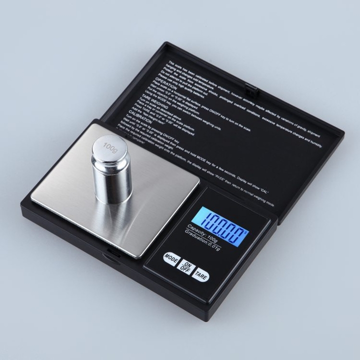500g/0.1g Digital Pocket Jewelry Scale Mini Precision Electronic Balance Gold Coin Scale LCD