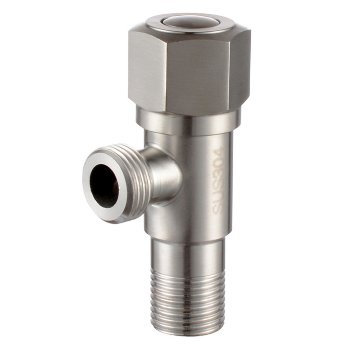Luxury 304 Stainless Steel G1/2&apos;&apos; Angle Valves Kitchen Bathroom Accessories Diverter Valve Connector