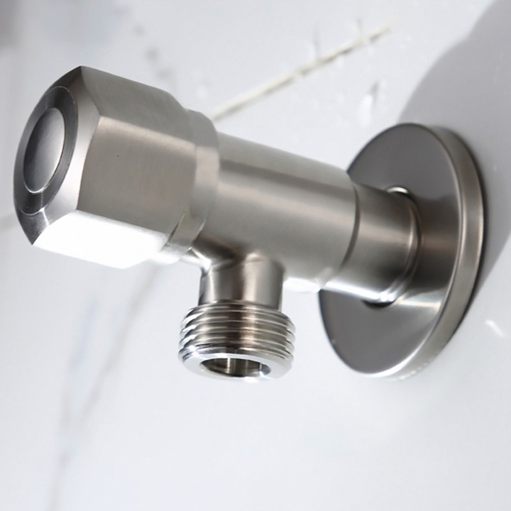 Luxury 304 Stainless Steel G1/2&apos;&apos; Angle Valves Kitchen Bathroom Accessories Diverter Valve Connector