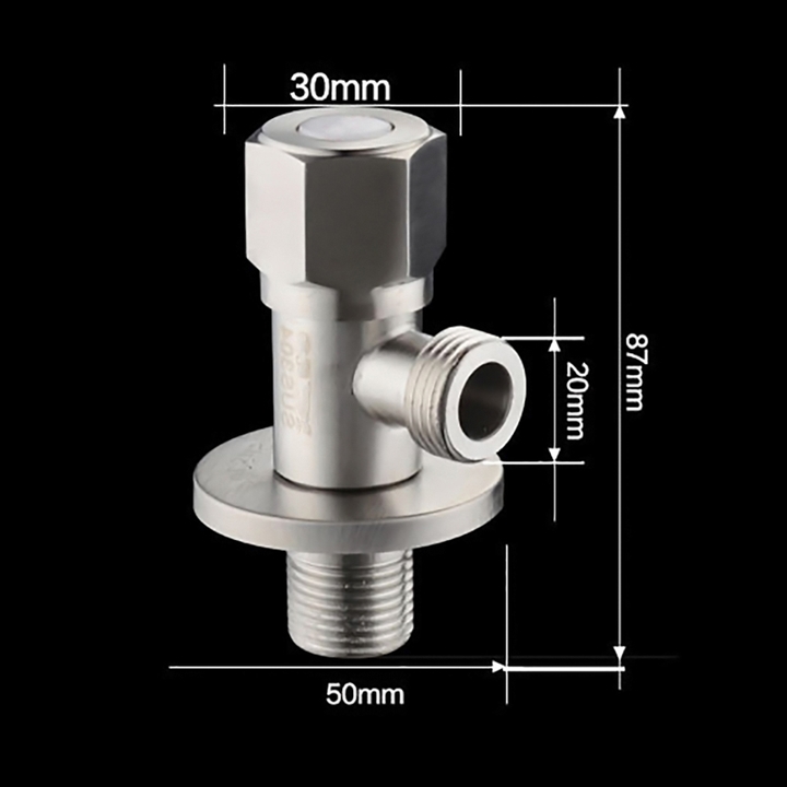 Luxury 304 Stainless Steel G1/2&apos;&apos; Angle Valves Kitchen Bathroom Accessories Diverter Valve Connector