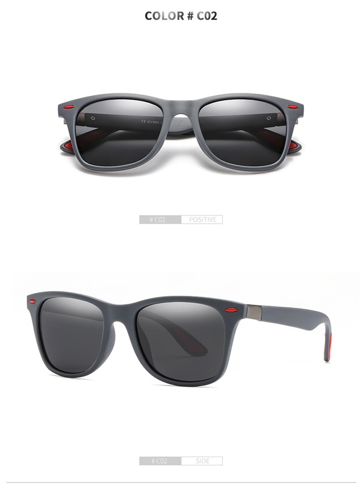 Classic Polarized Sunglasses Men Square Frame Sun Glasses Male Driving Goggles UV400 Eyewear Shades