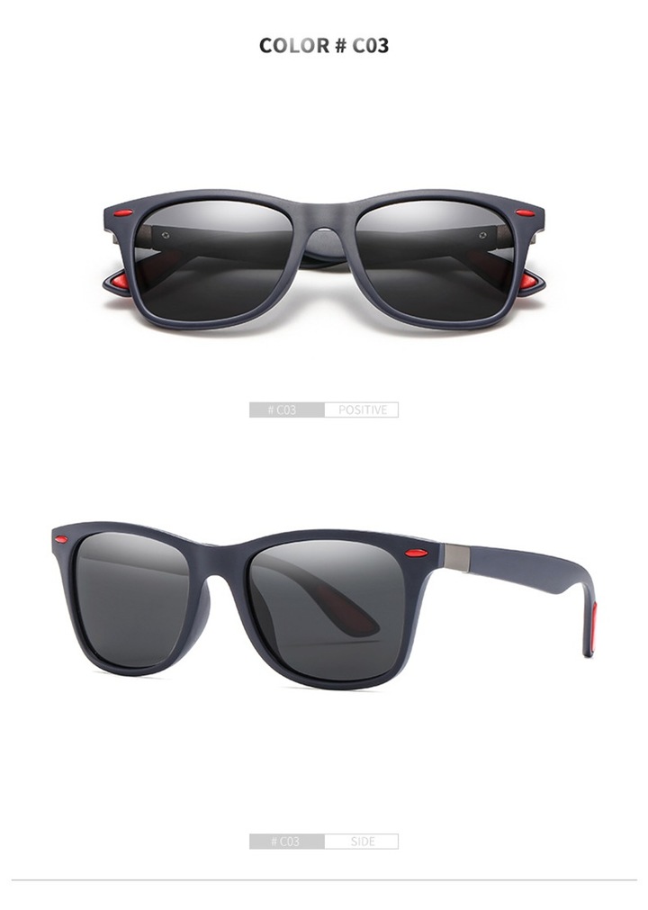 Classic Polarized Sunglasses Men Square Frame Sun Glasses Male Driving Goggles UV400 Eyewear Shades