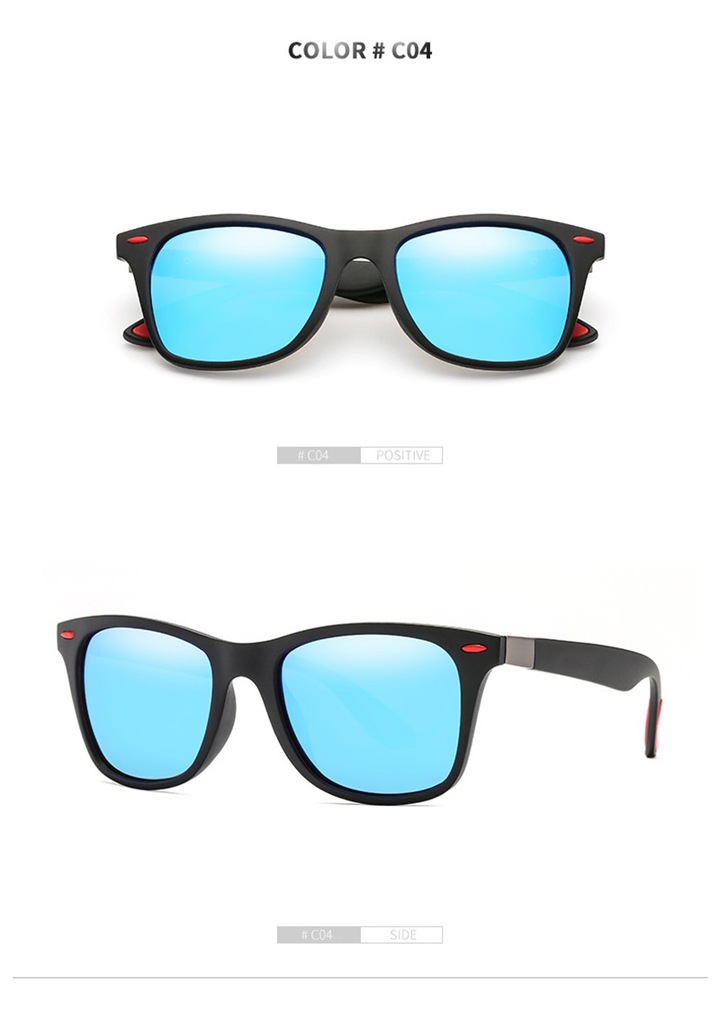 Classic Polarized Sunglasses Men Square Frame Sun Glasses Male Driving Goggles UV400 Eyewear Shades