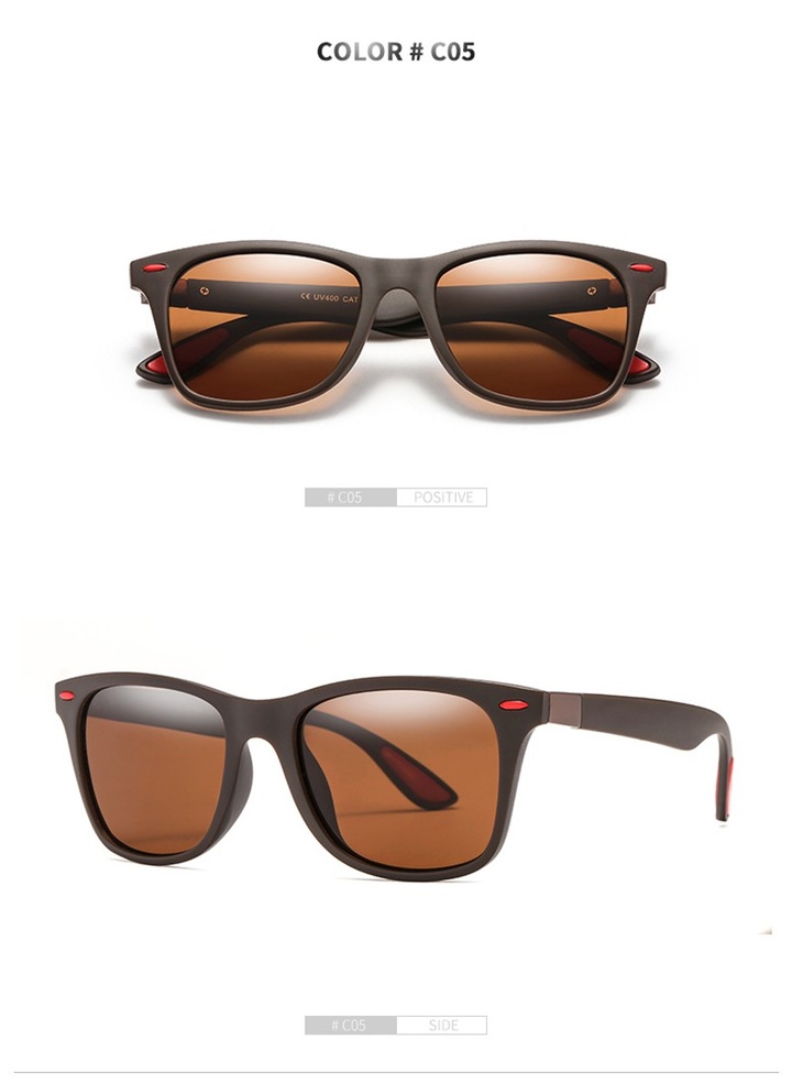 Classic Polarized Sunglasses Men Square Frame Sun Glasses Male Driving Goggles UV400 Eyewear Shades