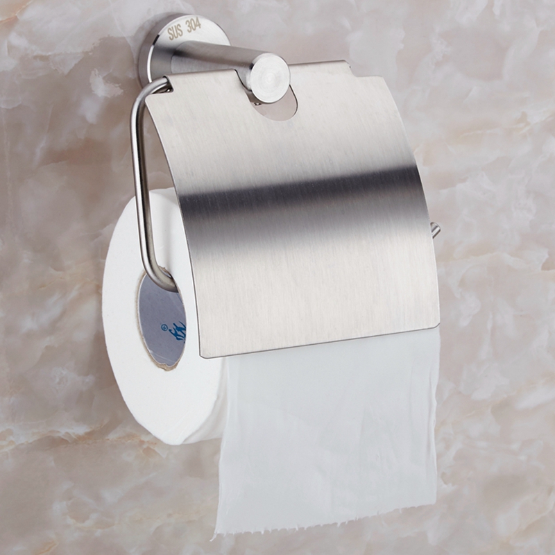 European Style 304 Stainless Steel Toilet Paper Holder Toilet Roll Storage Tissue Roll Dispenser