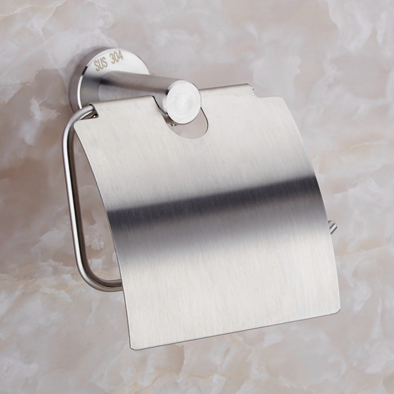 European Style 304 Stainless Steel Toilet Paper Holder Toilet Roll Storage Tissue Roll Dispenser