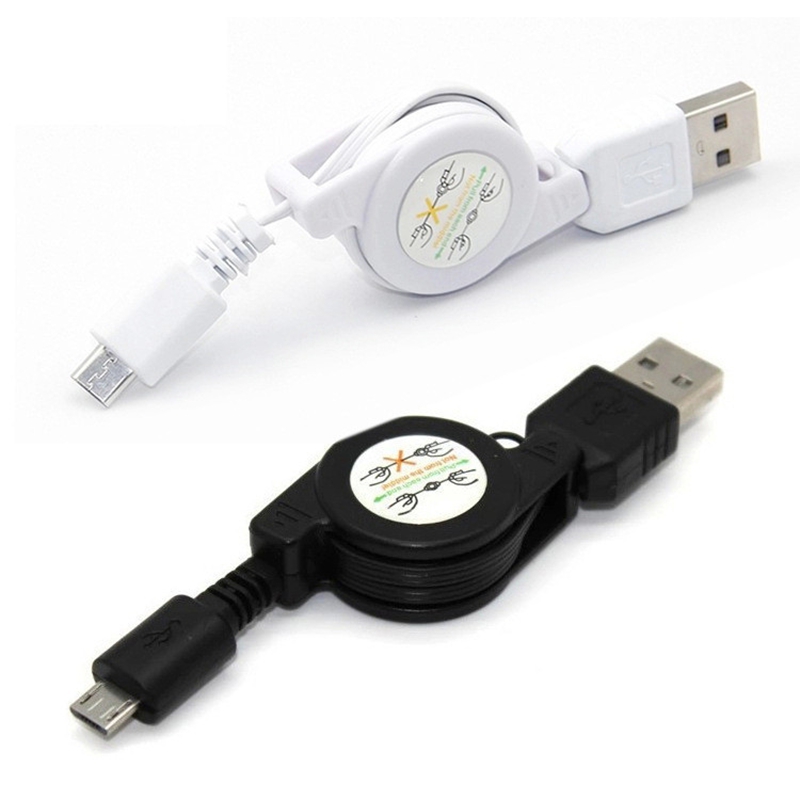 80CM Data Cable Retractable Micro USB Data Cable Sync Charger Cable for Android iphone Xiaomi Huawei