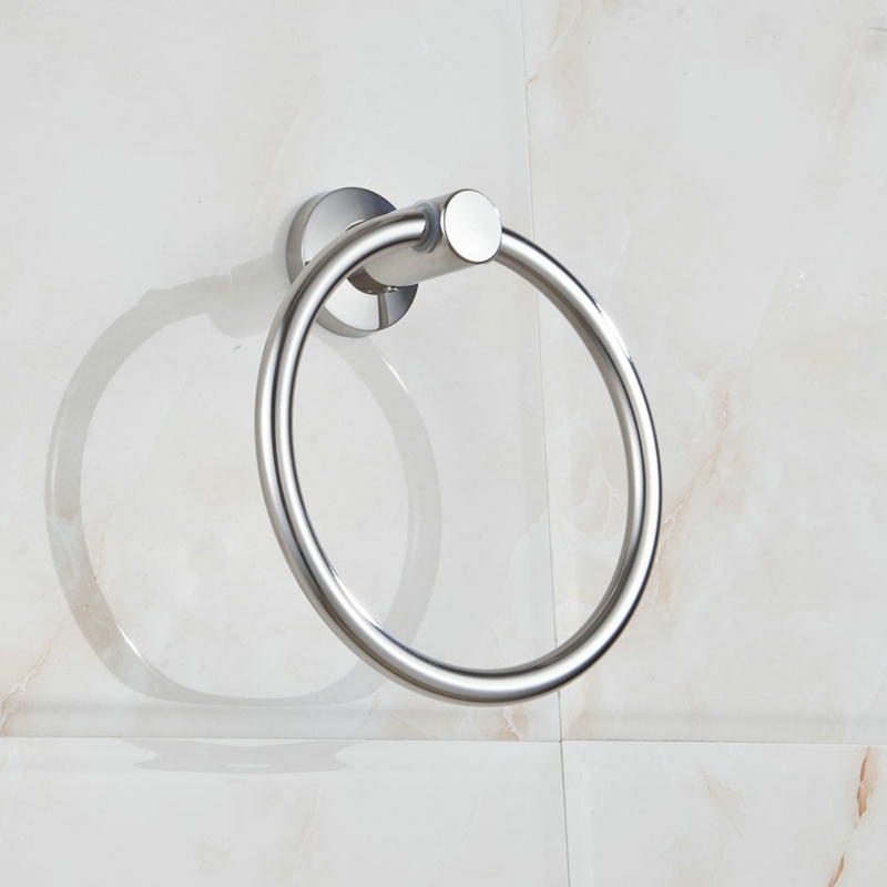 Bathroom Lavatory Wall Mounted 304 Stainless Steel Towel Ring SUS304 Bath Towel Holder