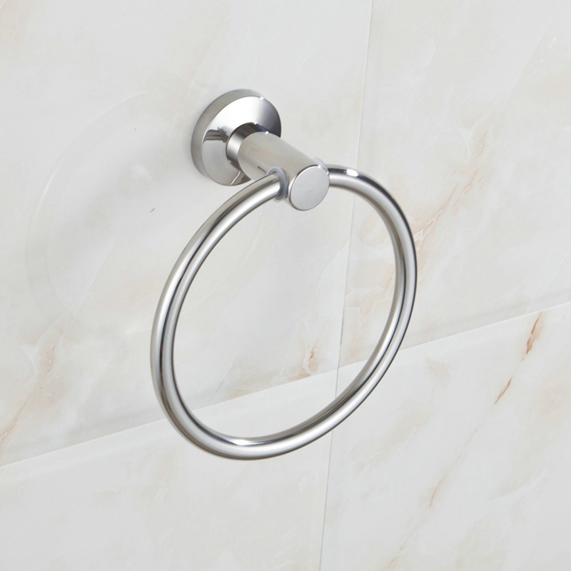 Bathroom Lavatory Wall Mounted 304 Stainless Steel Towel Ring SUS304 Bath Towel Holder