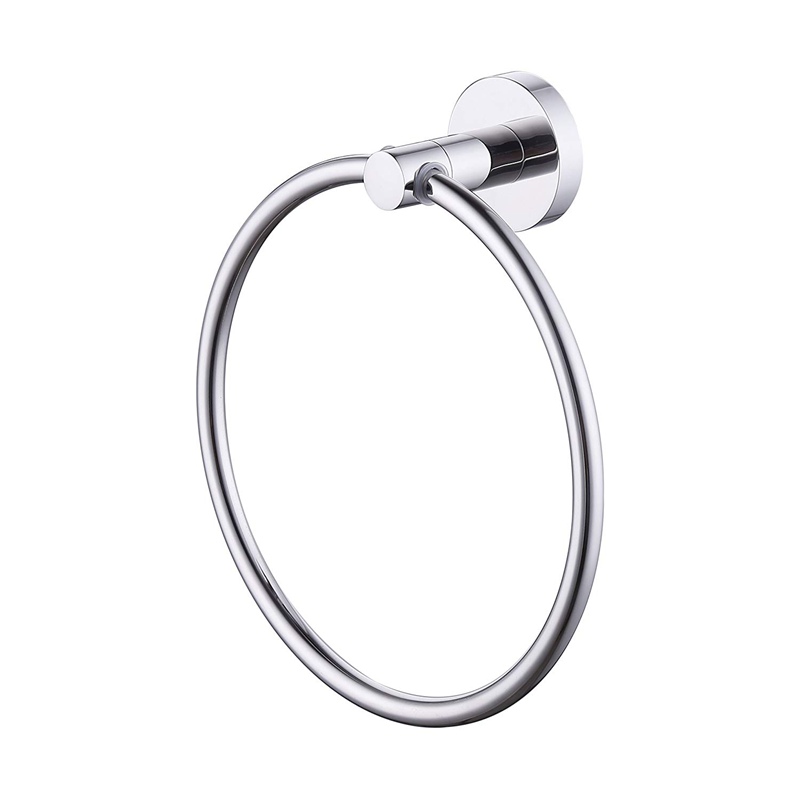 Bathroom Lavatory 304 Stainless Steel Chromed Bath Towel Ring SUS304 Round Towel Holder Towel Hanger