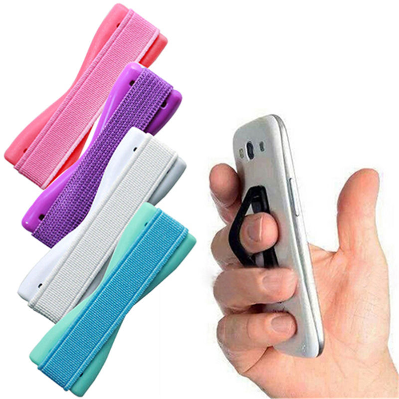 Anti-slip Elastic Finger Grip Strap Sling Single Hand Mobile Phone Holder for Tecno Xiaomi Tablets