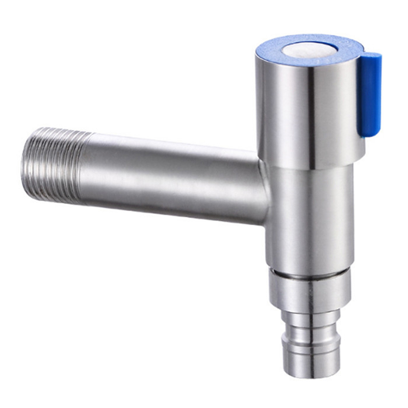 304 Stainless Steel G1/2 Fast On Washing Machine Faucet Bibcock Laundry Mop Pool Tap Cold Water Tap